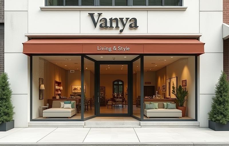 Exterior view of the Vanya Living & Style physical store