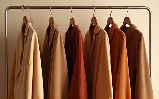 Rack of stylish apparel