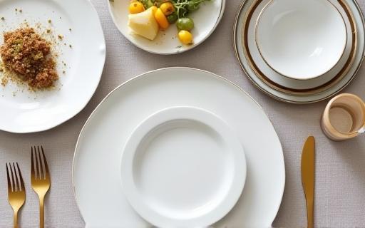 Elegant dining table setting with Vanya kitchenware