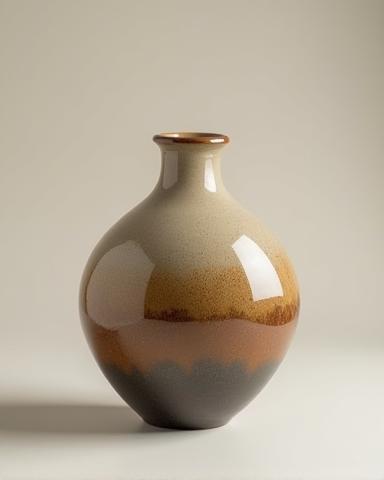 Handcrafted ceramic vase with a unique glaze