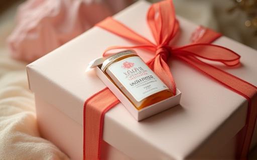 Beautifully wrapped gift box with Vanya products
